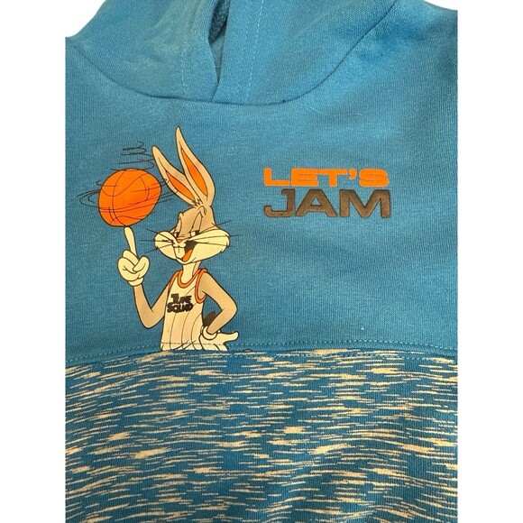 Space Jam Boys Siz 2T Hoodie Sweat Shirt Pants Set pockets & drawstring - Picture 7 of 12